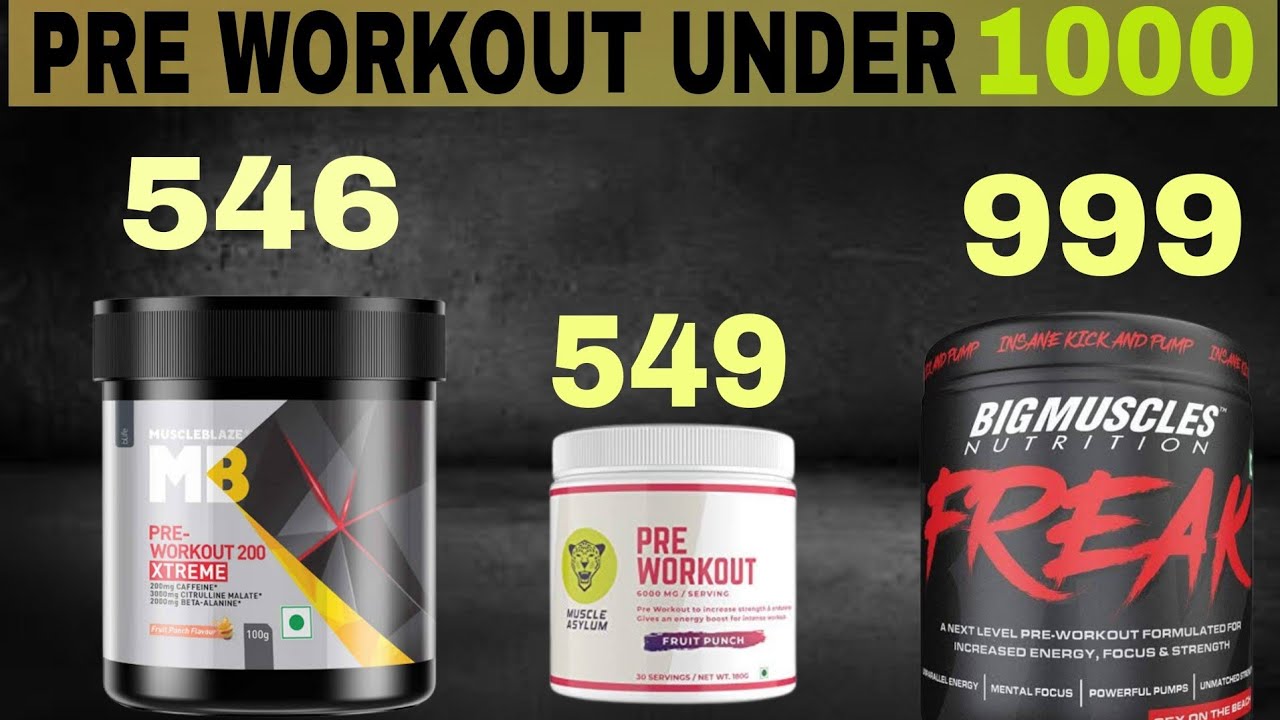 Budget friendly Pre workout under 1000 in India | Cheapest pre workout in india