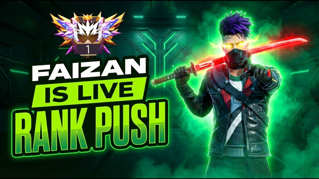 🔴[Live] Free Fire Live Rank Push | KRK FAIZAN #freefirelive #krkfaizan