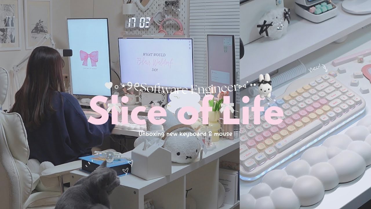 vlog 🎀 | newｷｰﾎﾞｰﾄﾞ&ﾏｳｽ開封📦して寝室の模様替え😴 ﾌﾘｰﾗﾝｽｴﾝｼﾞﾆｱの日常記録♡ | Yunzii C75, C1