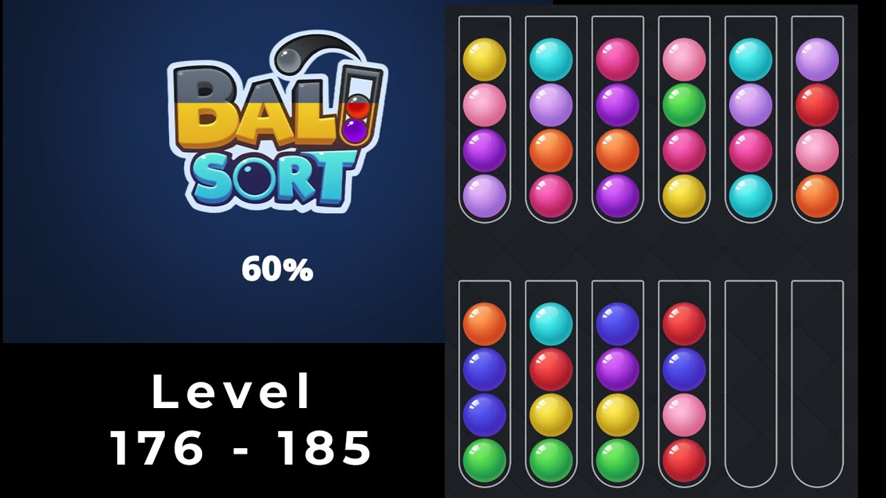 Ball Sort Color Puzzle Game Level 176 - 185 🎮🎮
