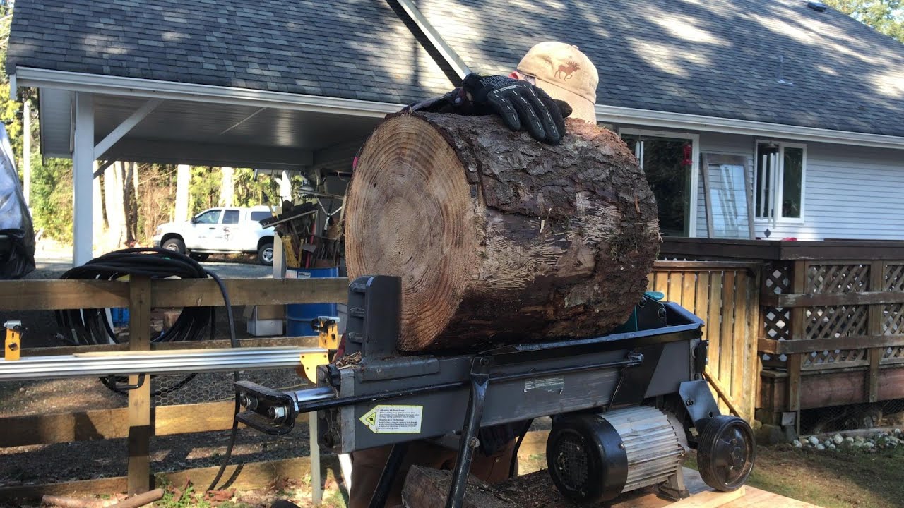 Yardworks 9T Electric Log Splitter Demonstration and Review