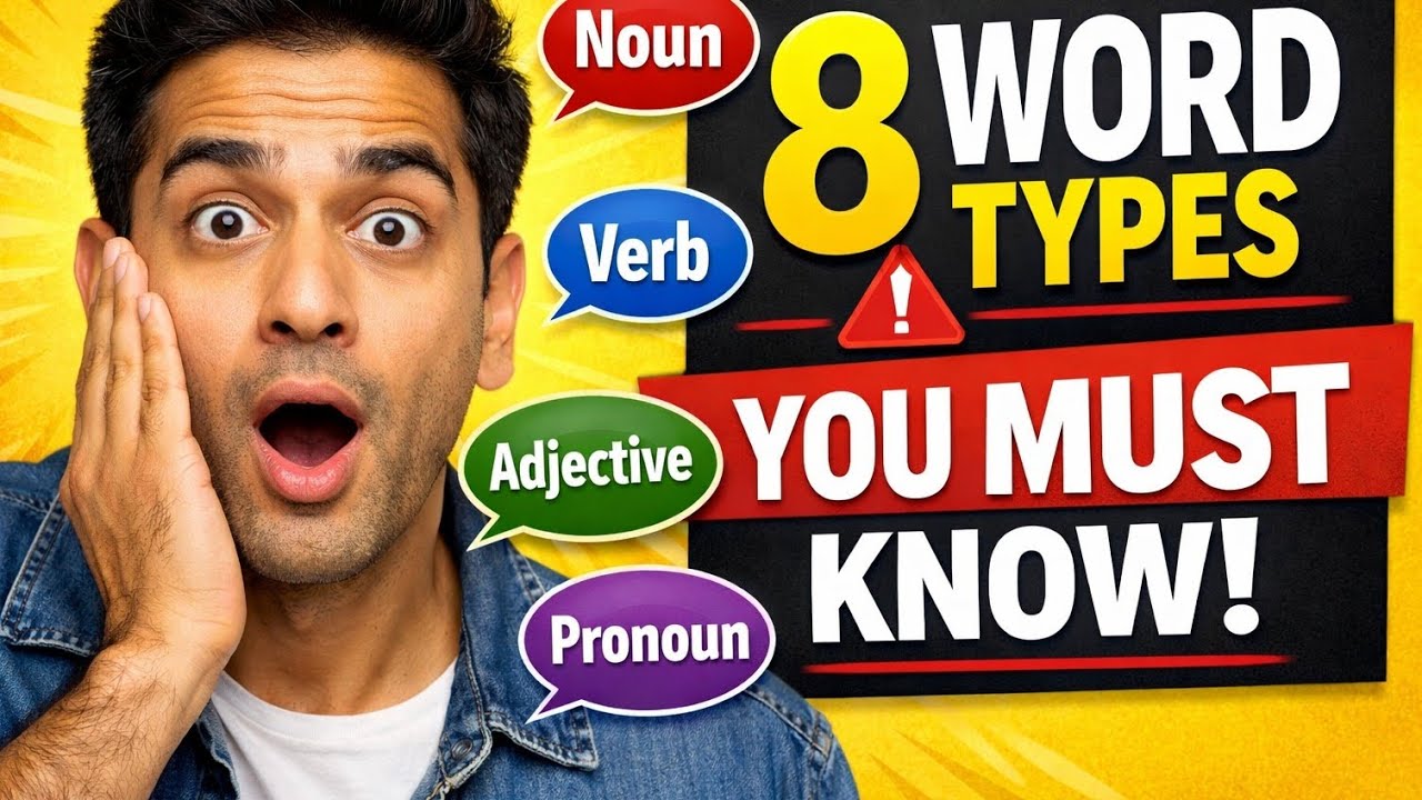Parts Of Speech In English | Basic English Grammar | Noun, Pronoun, Adjective
