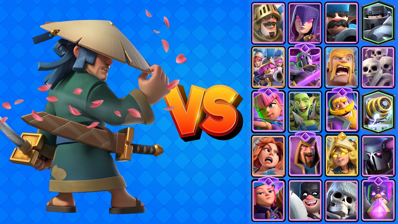 RONIN vs TODAS LAS CARTAS TERRESTRES | Clash Royale
