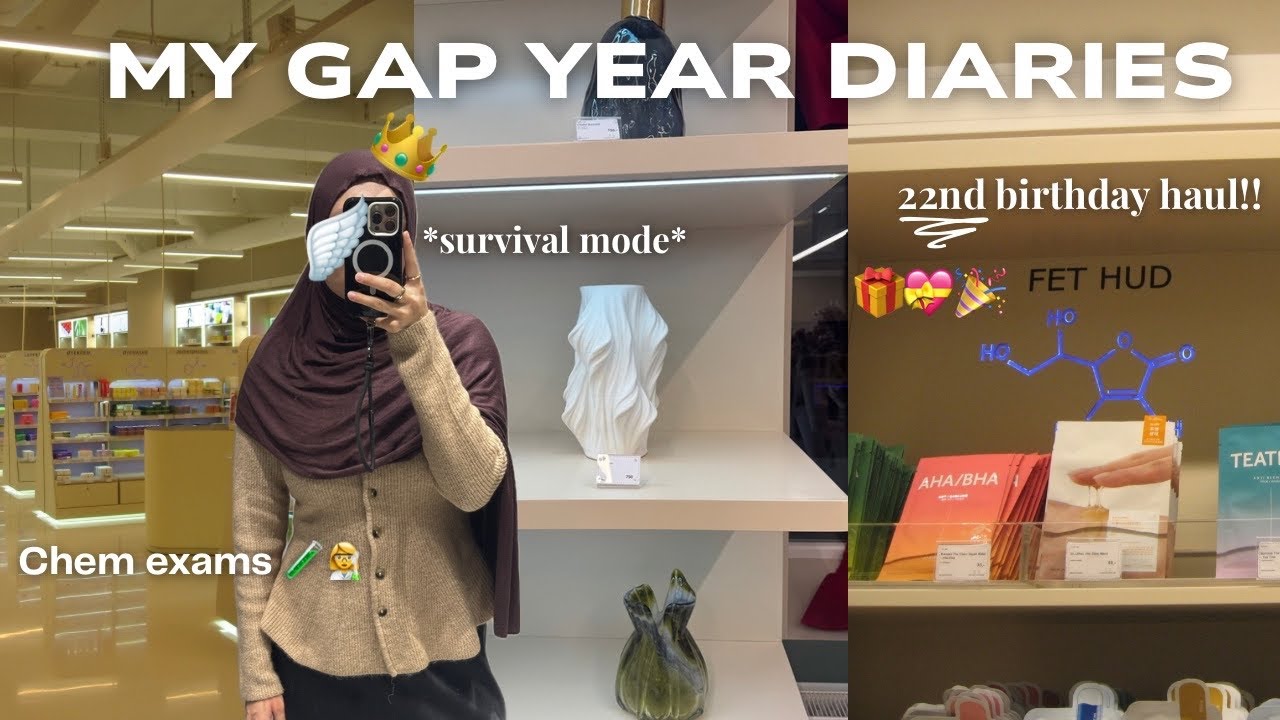 /NO MUSIC/ Chem study vlog 🧪 | 22nd BIRTHDAY HAUL 🎉 | last exams | dentist appointment🦷| shopping 🛍️