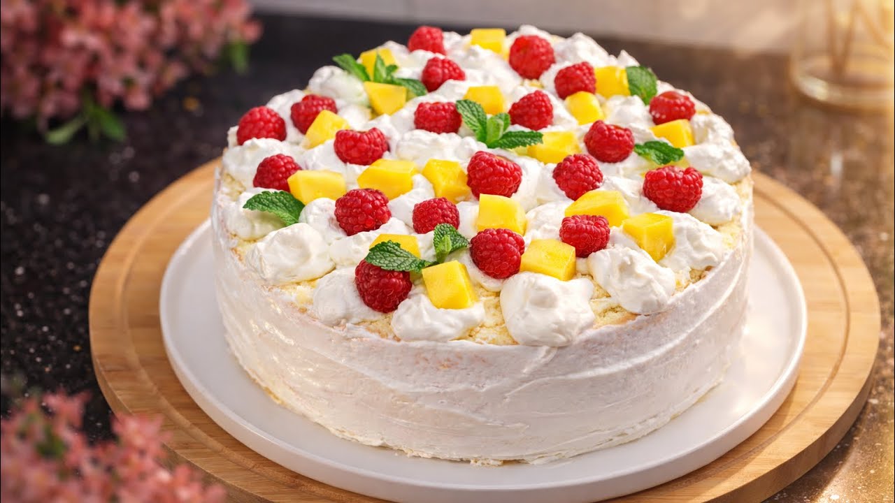 📍حلوى لاكريم بحجم عائلي للمناسبات 🔥اقتصادي وبدون مجهود CAKE A LA CRÈME🎂