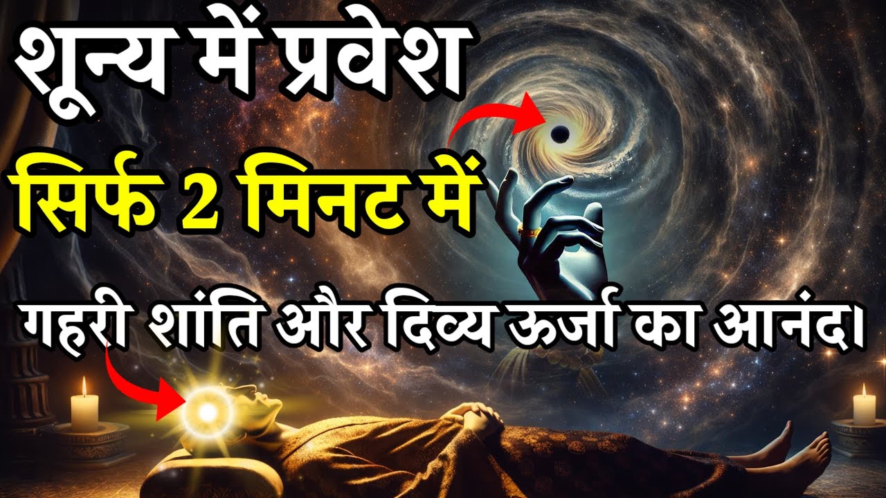 शून्य में प्रवेश करें। सिर्फ 2 मिनट में गहरी शांति और दिव्य ऊर्जा का आनंद। ₹Dhyanyog_chetna