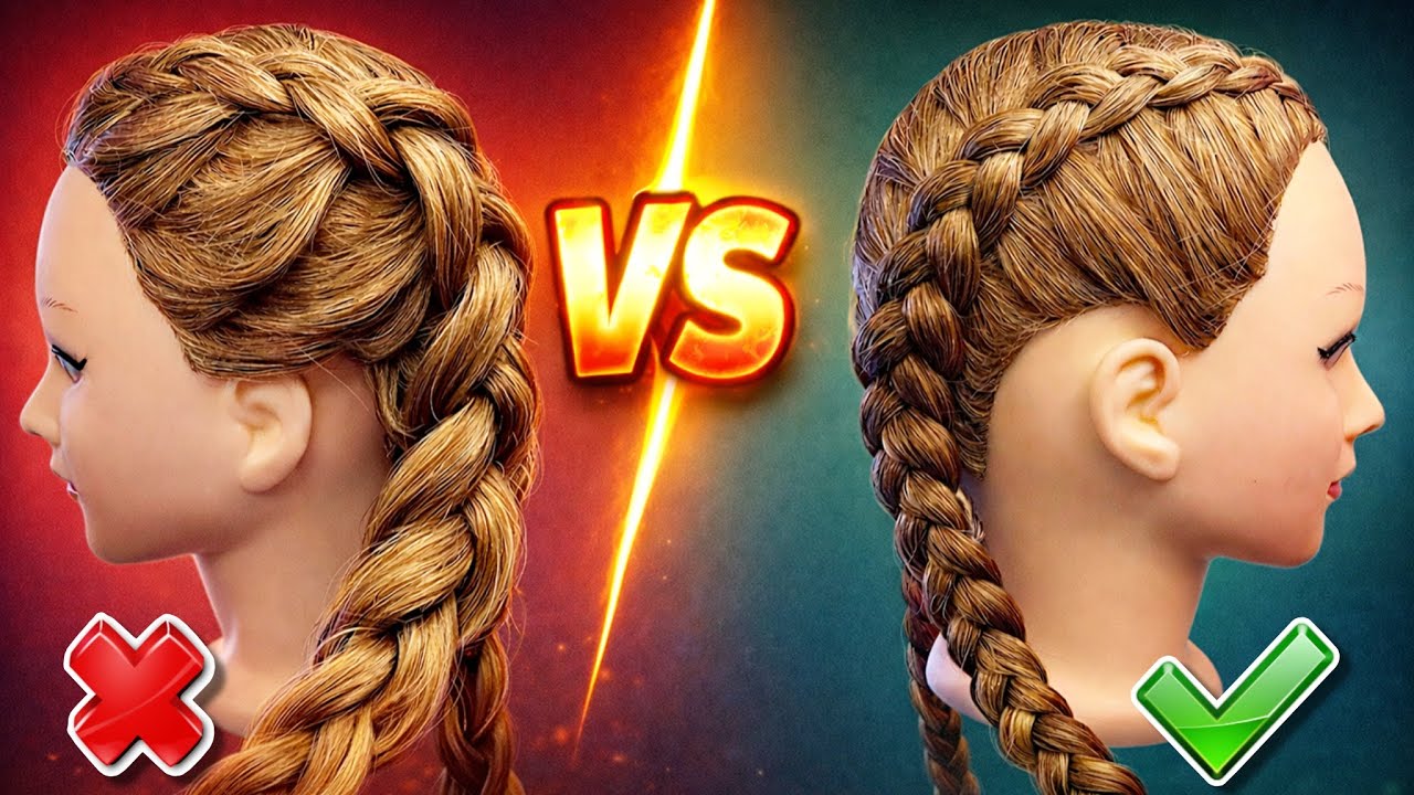 Dutch Braid Tutorial❣️ Dutch Braid Mistakes vs Correct Way(9 MUST-KNOW Tips)