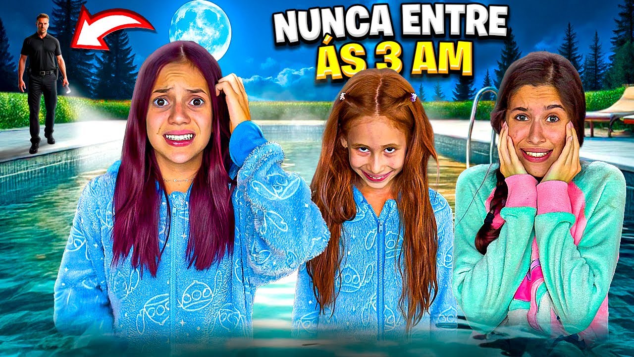 NUNCA ENTRE NA PISCINA AS 3 HORAS DA MANHÃ (Jéssica Sousa E familia)