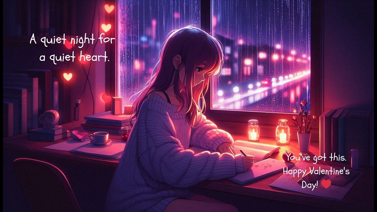 Valentine’s Day Melancholy - Lofi Hip Hop Mix [Rainy Night]