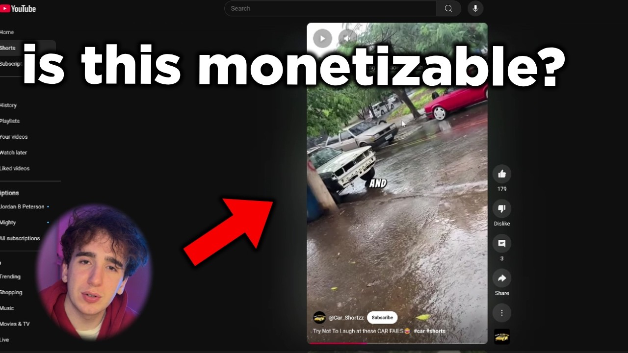what yt shorts are vs. aren't monetizable