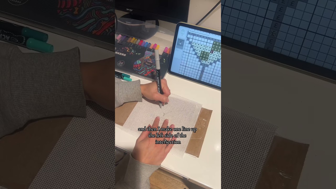 Part two of how to paint a needlepoint canvas - the painting