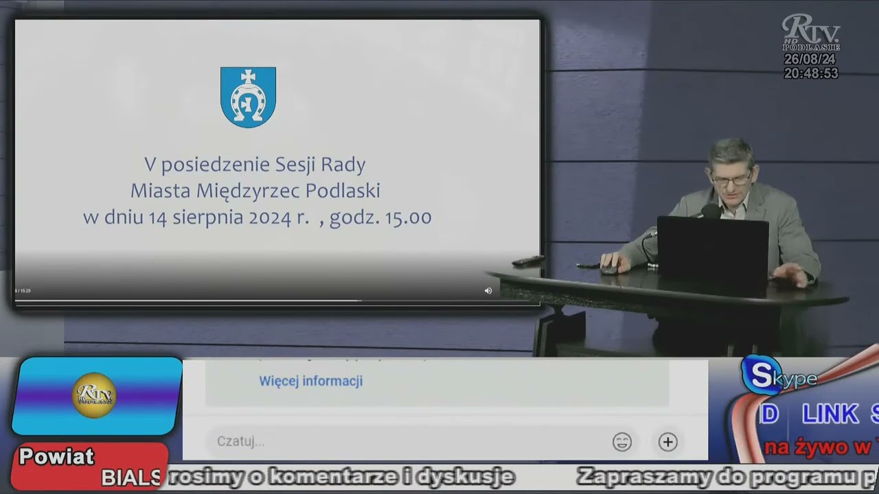 Program na żywo ,,wiecz&oacute;r z Regionalna TV. Podlasie