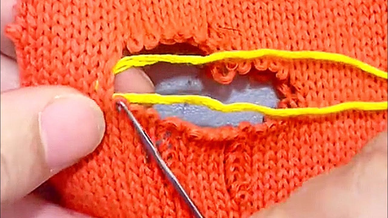 How to Invisibly Repair a Hole in a Knit Sweater at Home