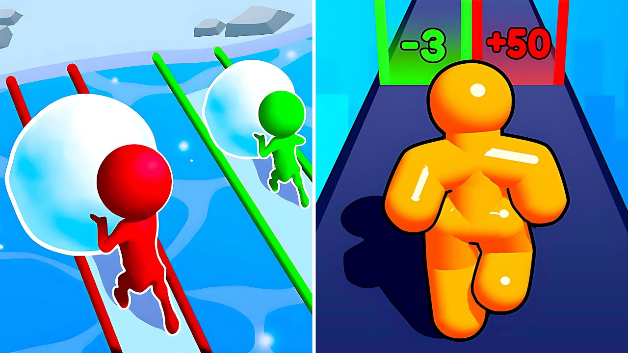 Snow Race 3D🆚Tall Man Run🍎Walkthrough TikTok Max Levels Android IOS Gameplay BR1