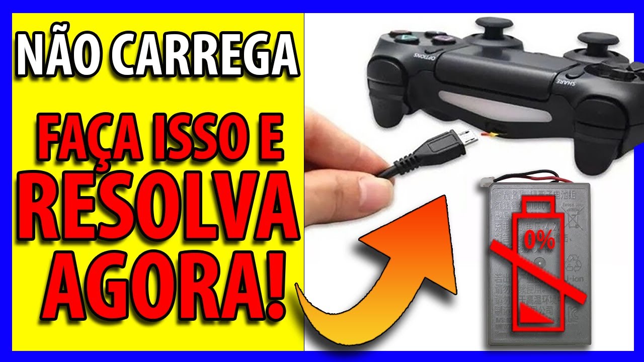 Controle PS4 - Não carrega bateria
