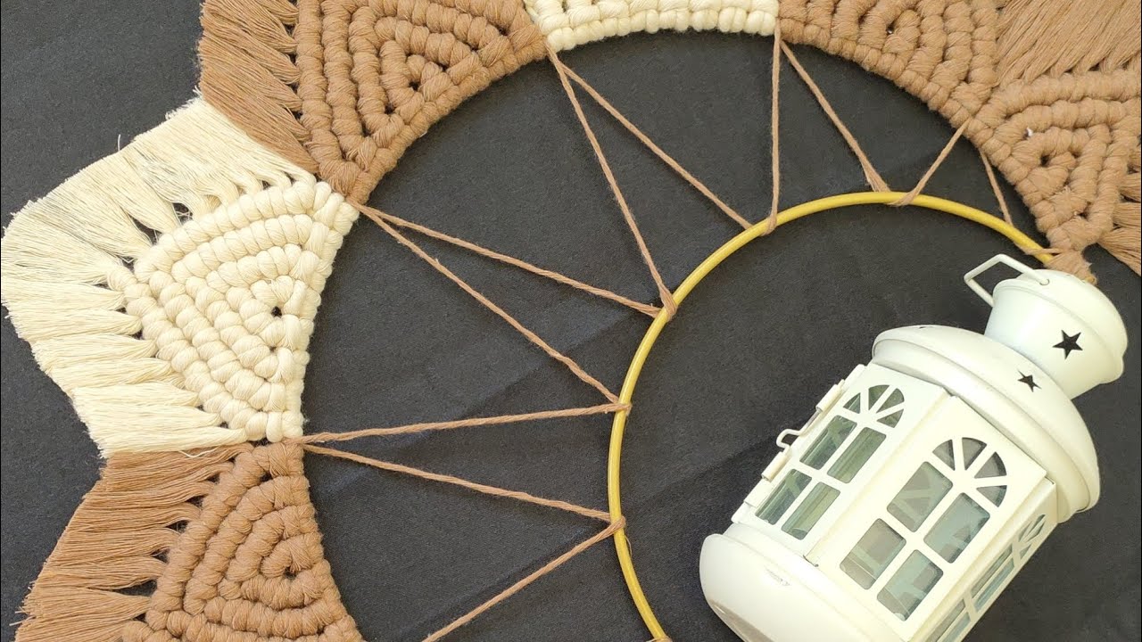 هلال رمضان 2024-زينة رمضان 🌜 خطوة خطوة حتى لو مبتدئ هتعرف تعمله/macrame moon decor tutorial