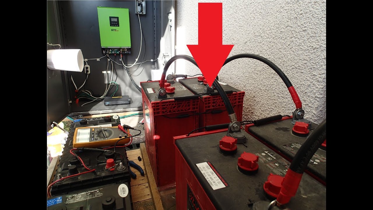 Como instalar conectar baterías en serie a inversor solar Instalación y Configuración