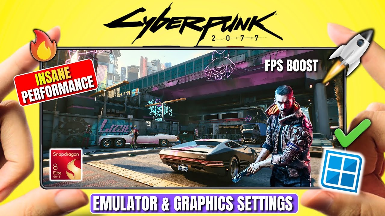CYBERPUNK 2077 &bull; Snapdragon 8 Elite Gen 5 &bull; FPS BOOST 🔥 Winlator Bionic Ludashi 🤯💥