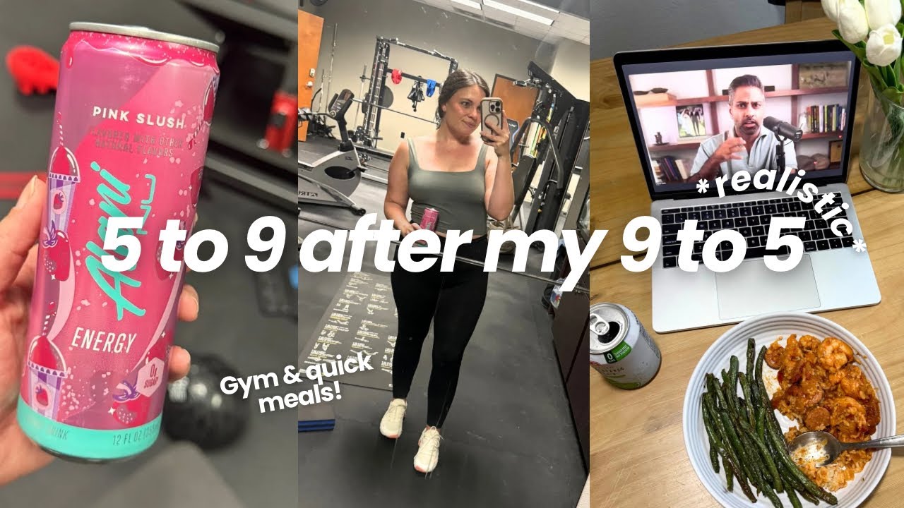 realistic night after my 9–5 office job | gym, easy dinner & slow night routine 🌙💪🏼🛁