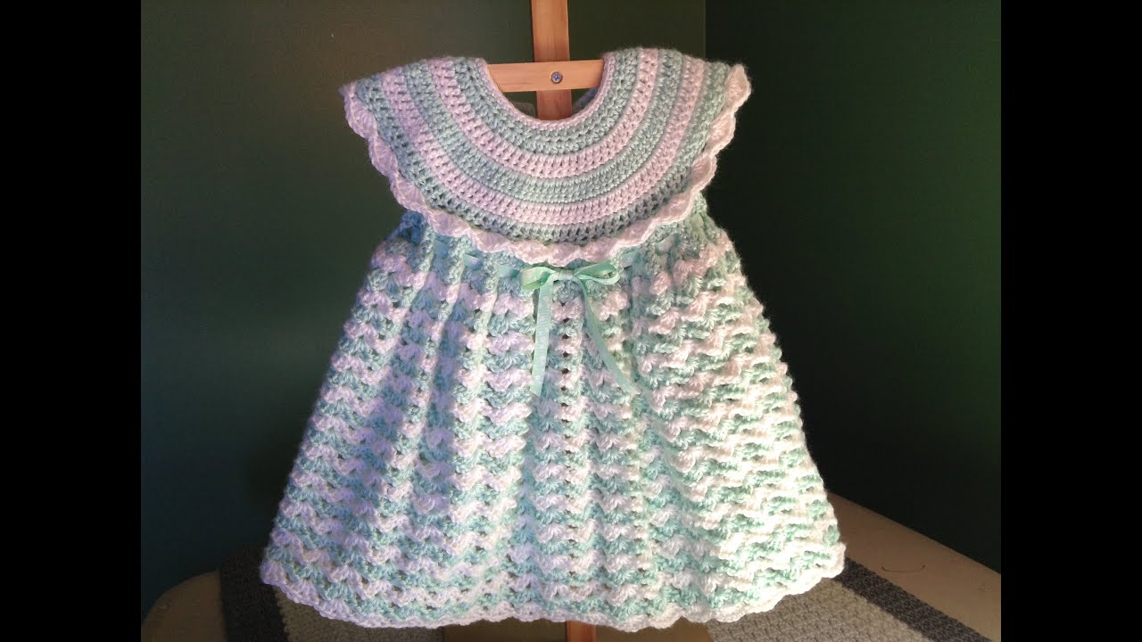 How to Crochet a Baby Dress - Easy Shells