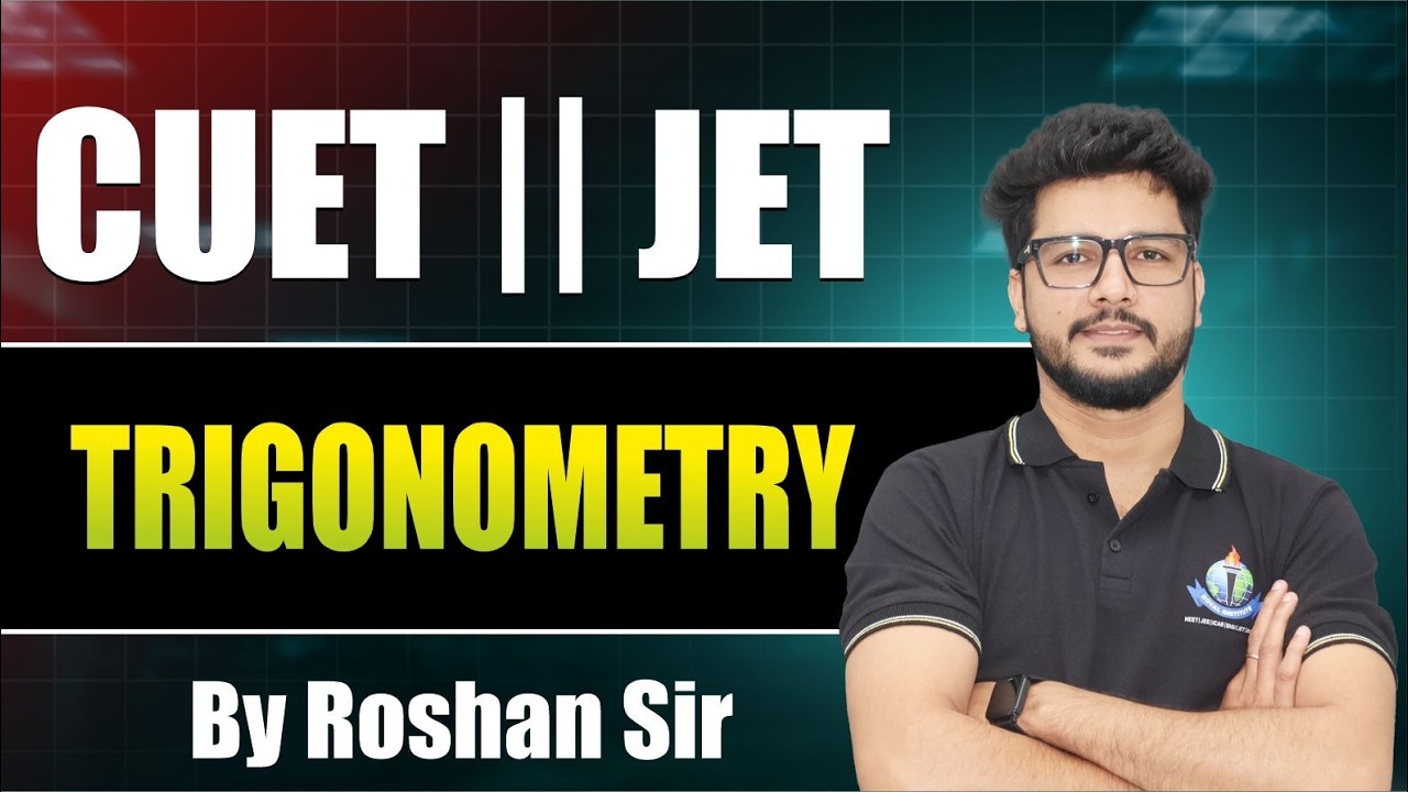 CUET & JET PYQ 2026 | TRIGONOMETRY Maths Important Questions | By Roshan Sir #trigonometry
