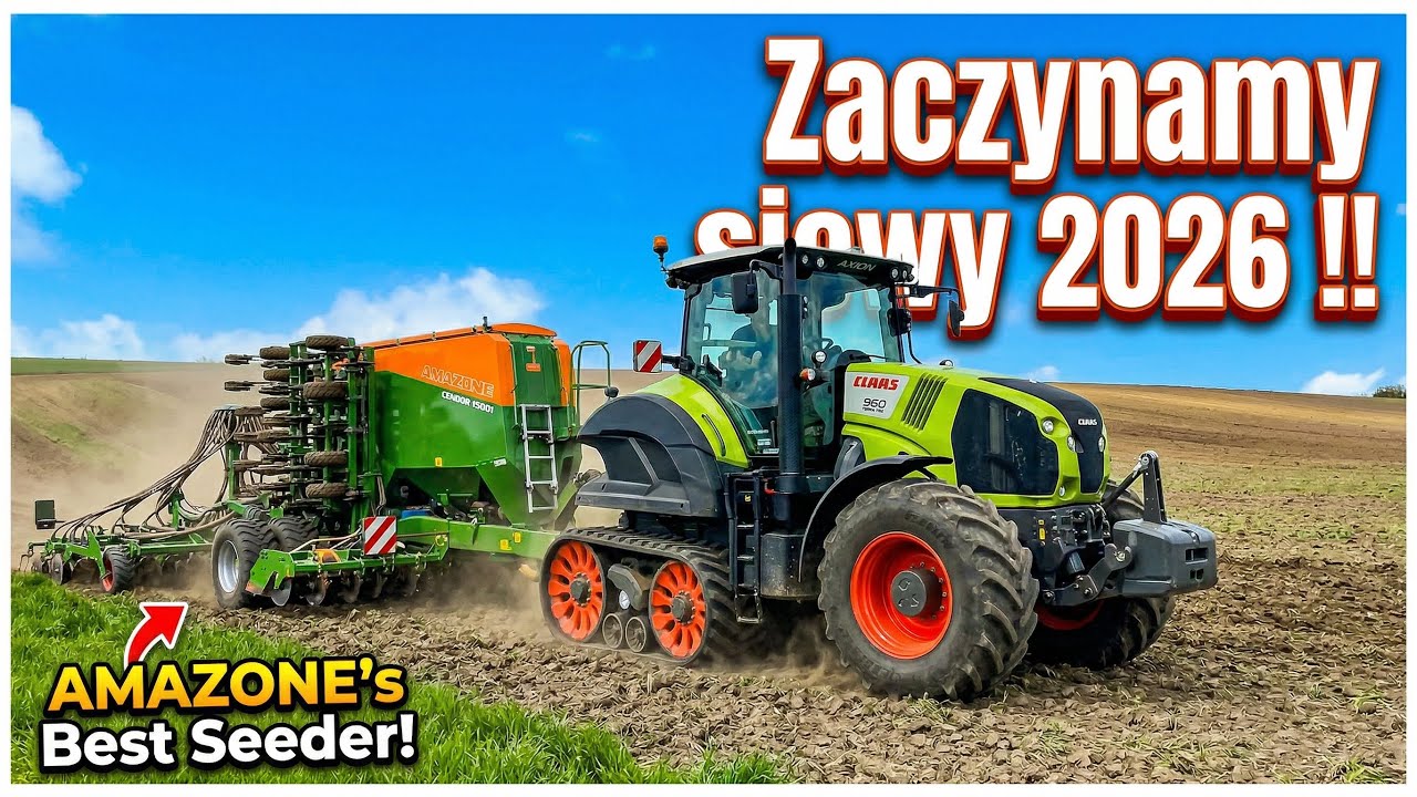 ZACZYNAMY SIEWY 2026 !!! CLAAS AXION TERRATRAC & AMAZONE CONDOR 15001C