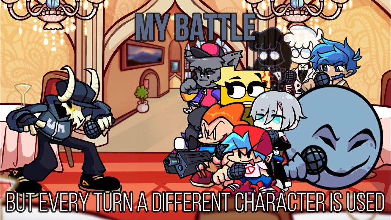 FNF My Battle but everyone sings it! | FNF My Battle BETADCIU