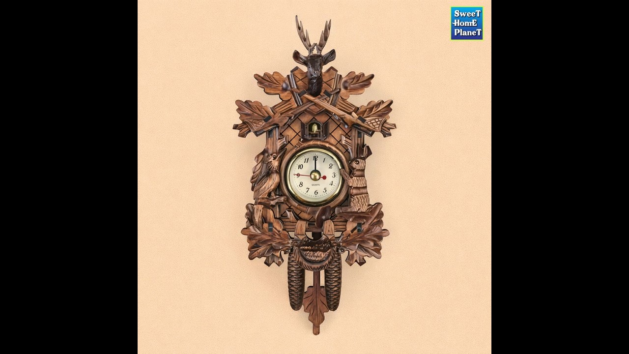 Vintage Mini Cuckoo Design Wall Clock Decorative Antique Style Living Room Home Wall Decor Clock