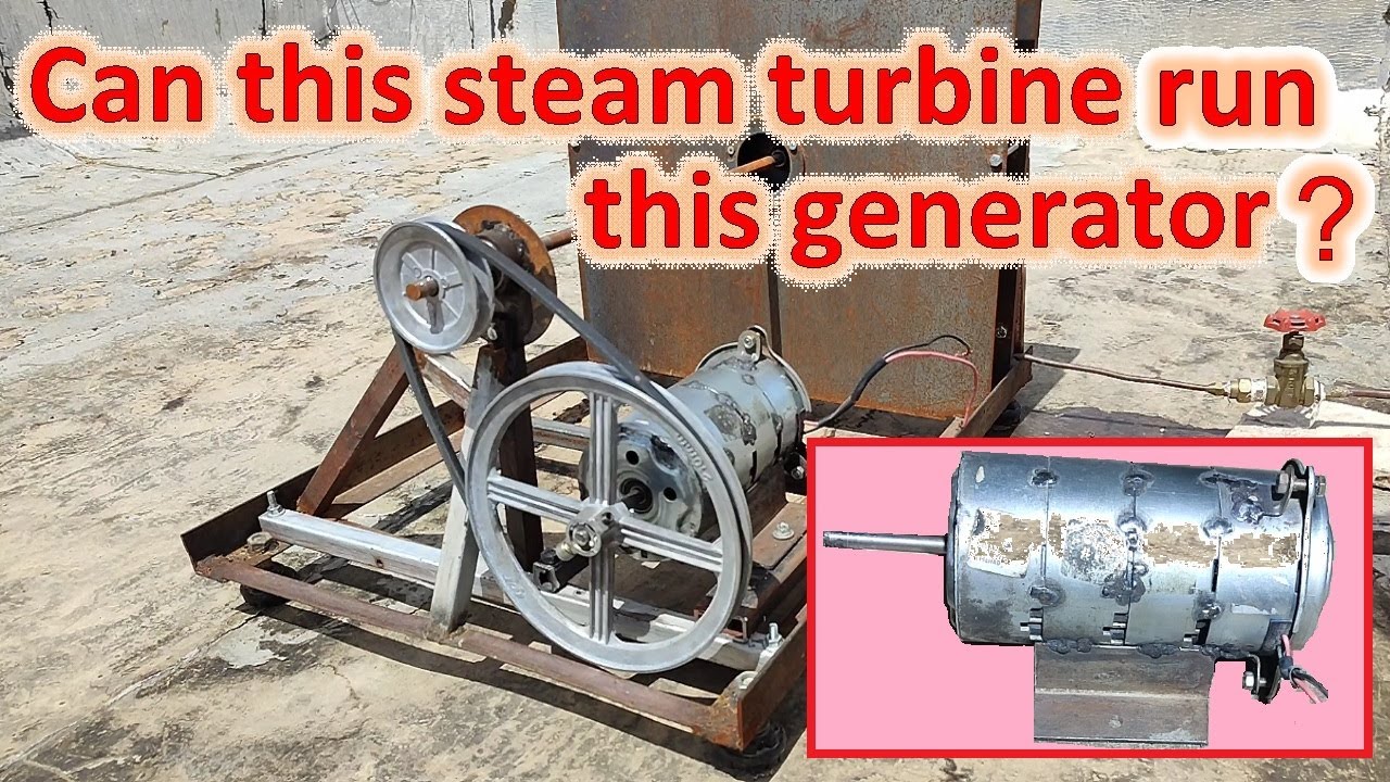 DC generator test with solar steam turbine
