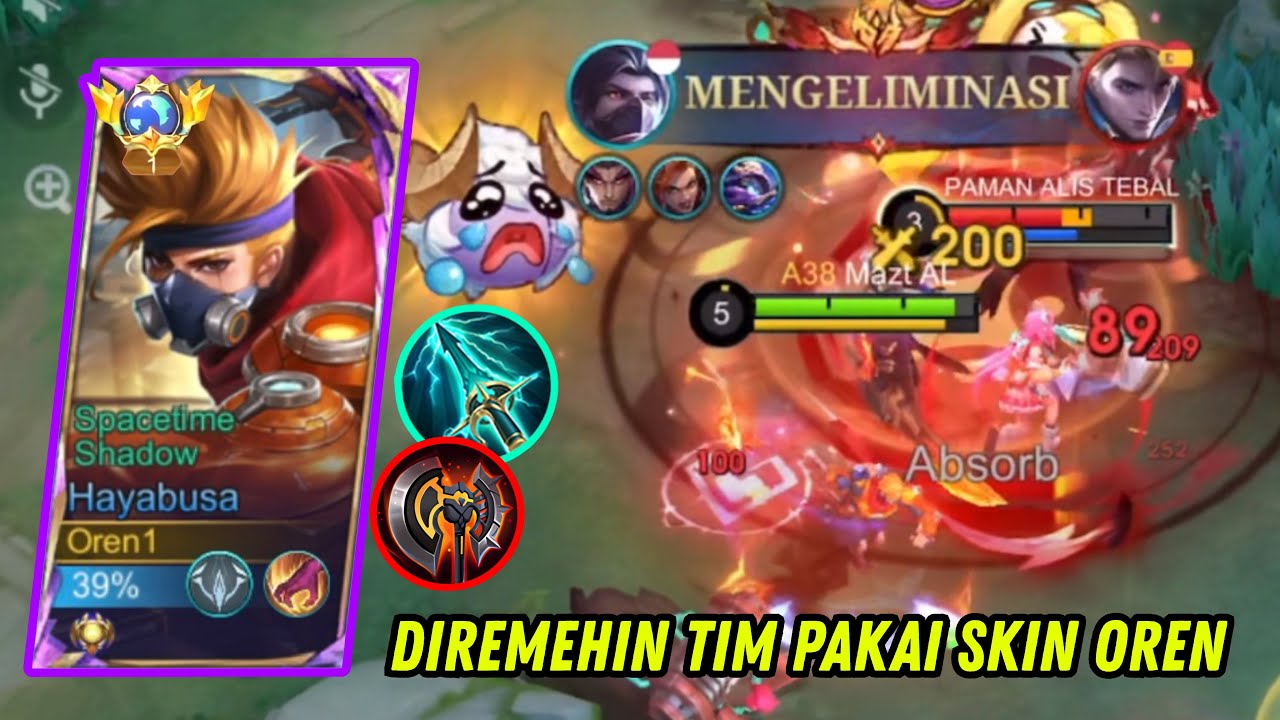 HAYA SKIN OREN SAKIT BANGET KALAU PAKAI EMBLEM & BUILD INI! MUSUH SAMPAI KENAK MENTAL - MLBB
