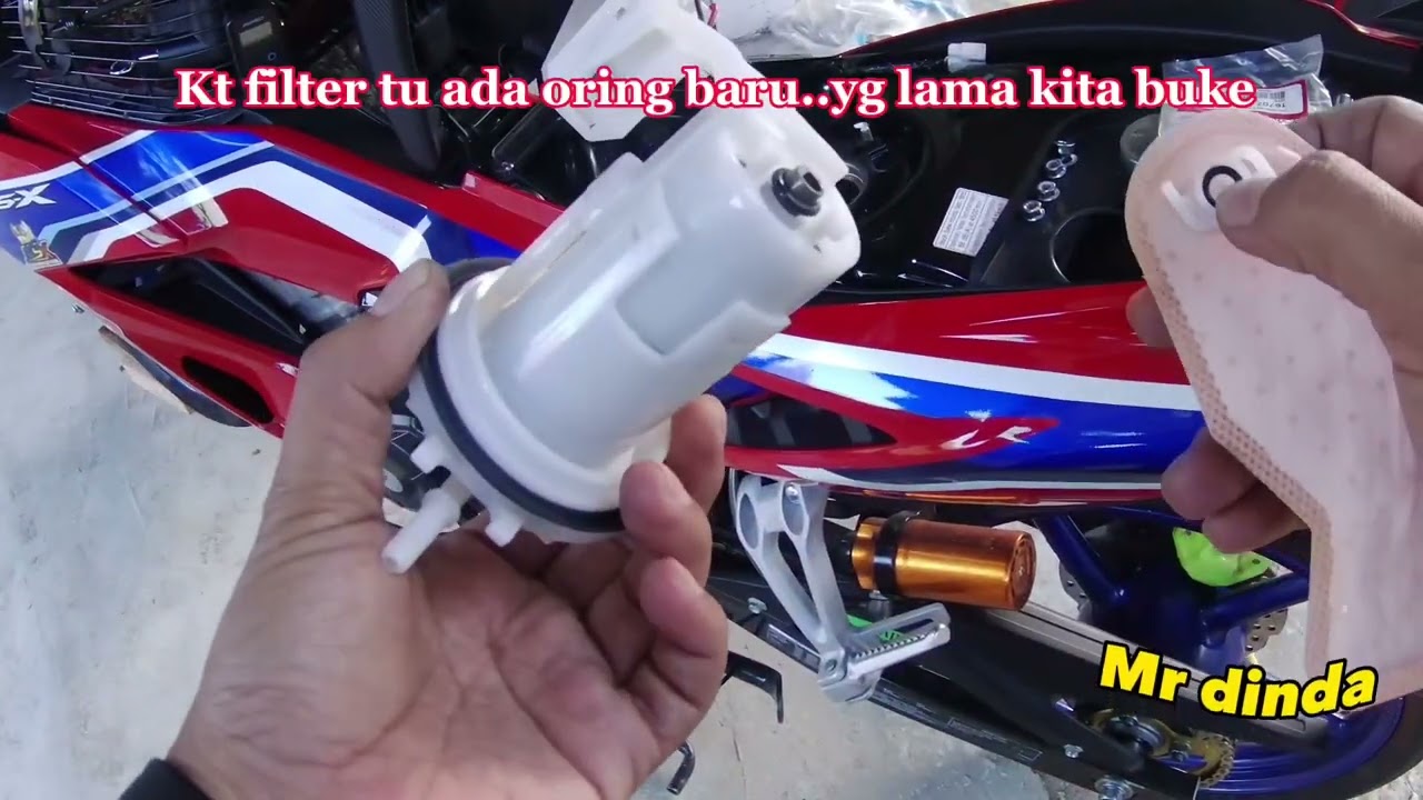 Cara tukar fuel pump filter dan oring honda rsx150 mudah dan pantas
