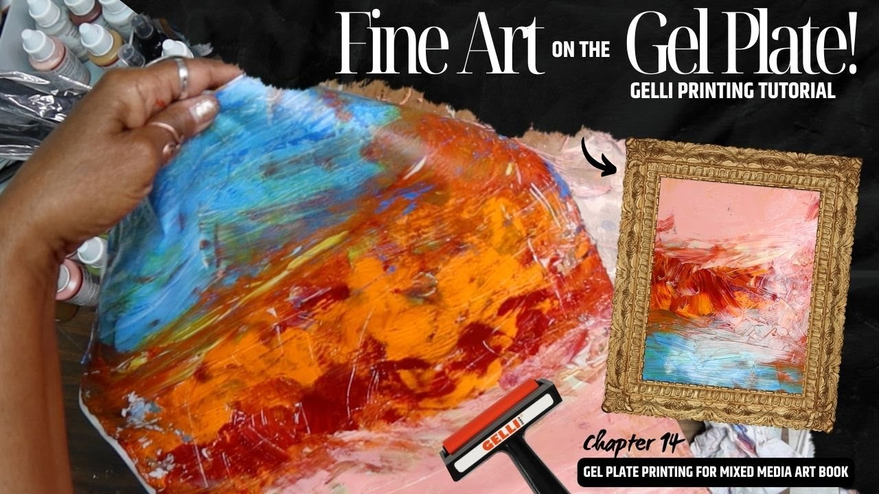 Paint Stroke Effect on the Gel Plate - Learn How to get Gelli Plate Prints that look like paintings
