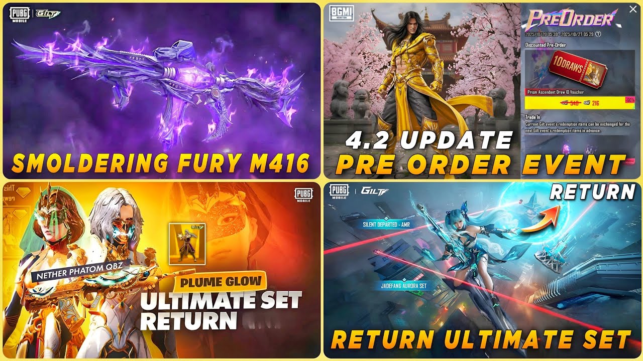 🔴 NEW M416 3D LOOK | NEXT PRE ORDER EVENT CONFIRM | BEST AMR SKIN RETURN | ULTIMATE SET RETURN BGMI🤩