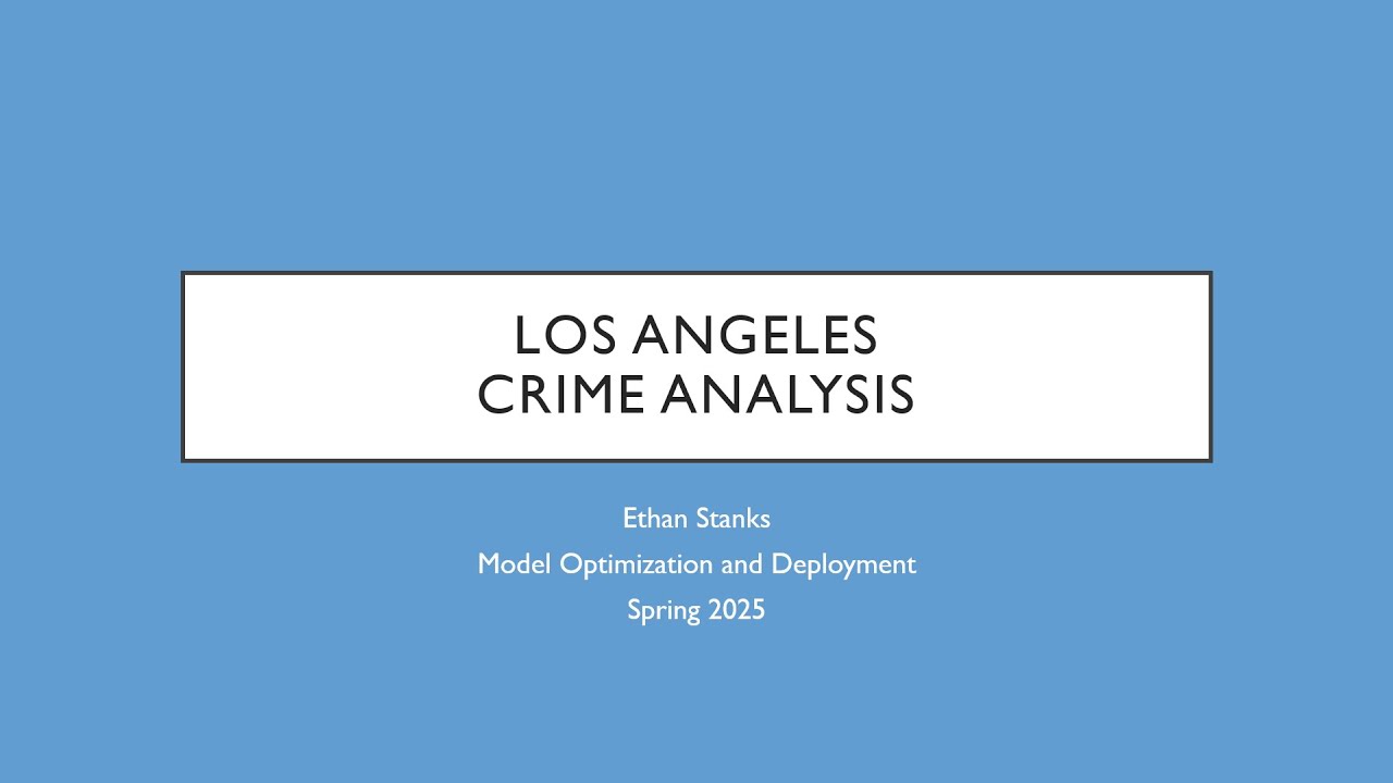 Los Angeles Crime Analysis Presentation