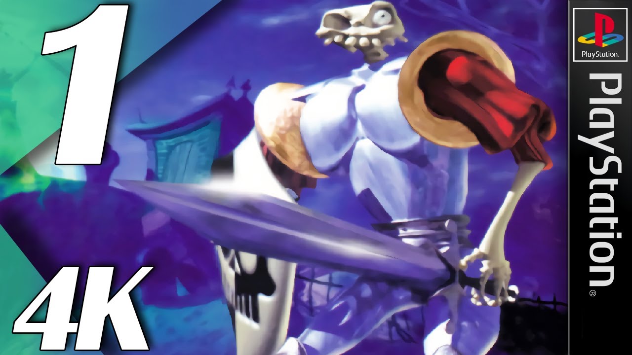 MediEvil (PS1) | Part 1: The Graveyard | [4K] 100% Walkthrough - No Commentary