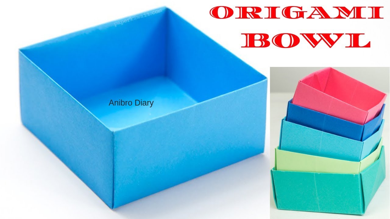 How to make a Paper Bowl | Easy Origami Bowl | Craft for Kids | Anibro Diary