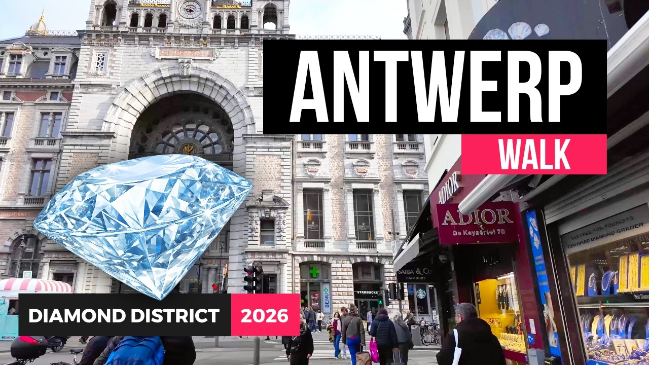 🇧🇪 Antwerp Diamond District Walking Tour 2026 – 4K Exploring the World-Famous Diamond District