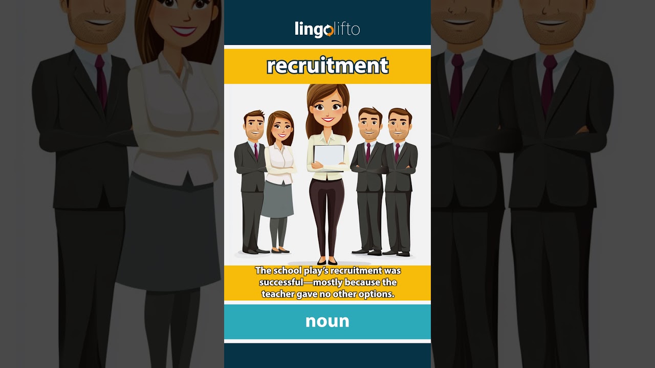 🇬🇧 Recruitment Meaning : Flash Card : Learn English Vocabulary