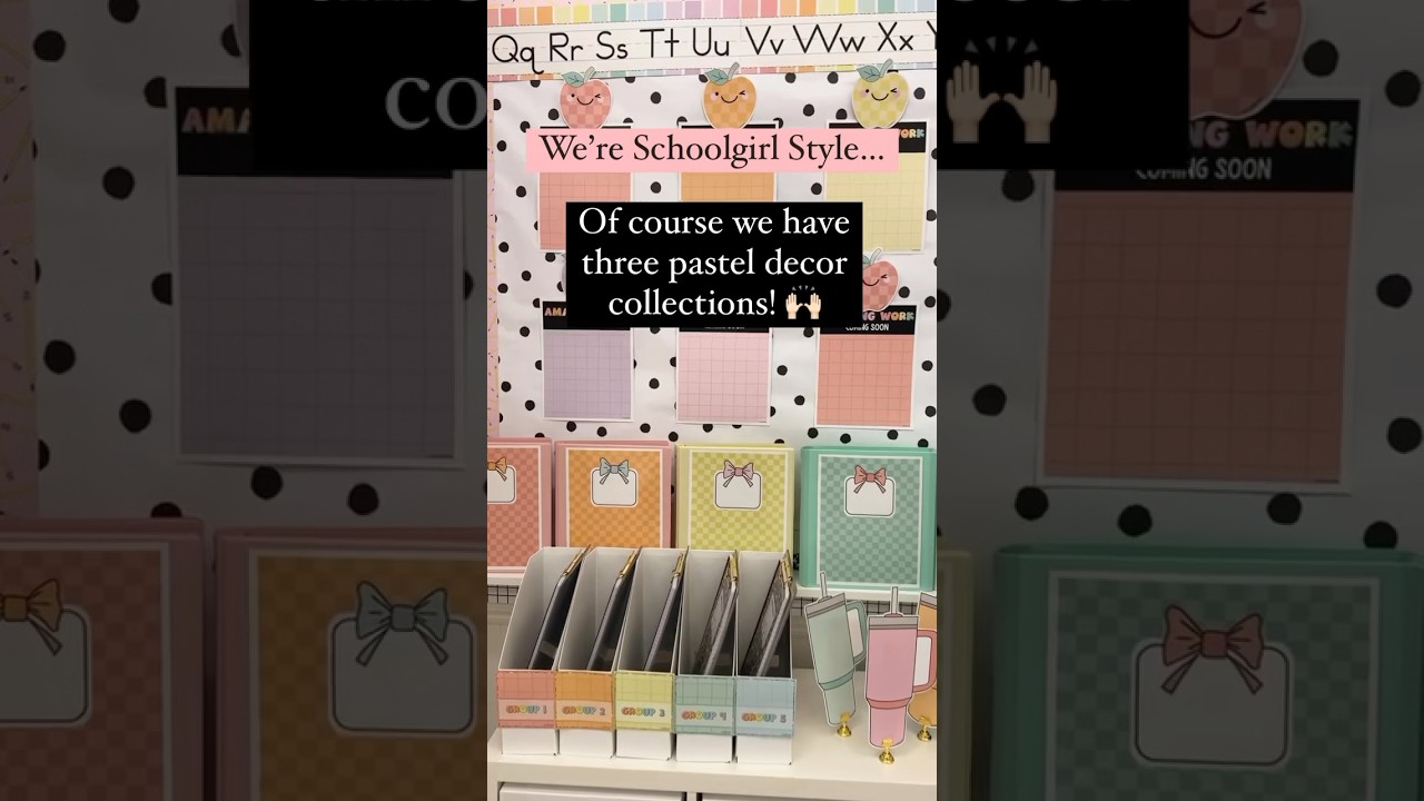 We&rsquo;re Schoolgirl Style. Of course we have three pastel classroom decor themes! 🙌🏻💝✨ #teachers