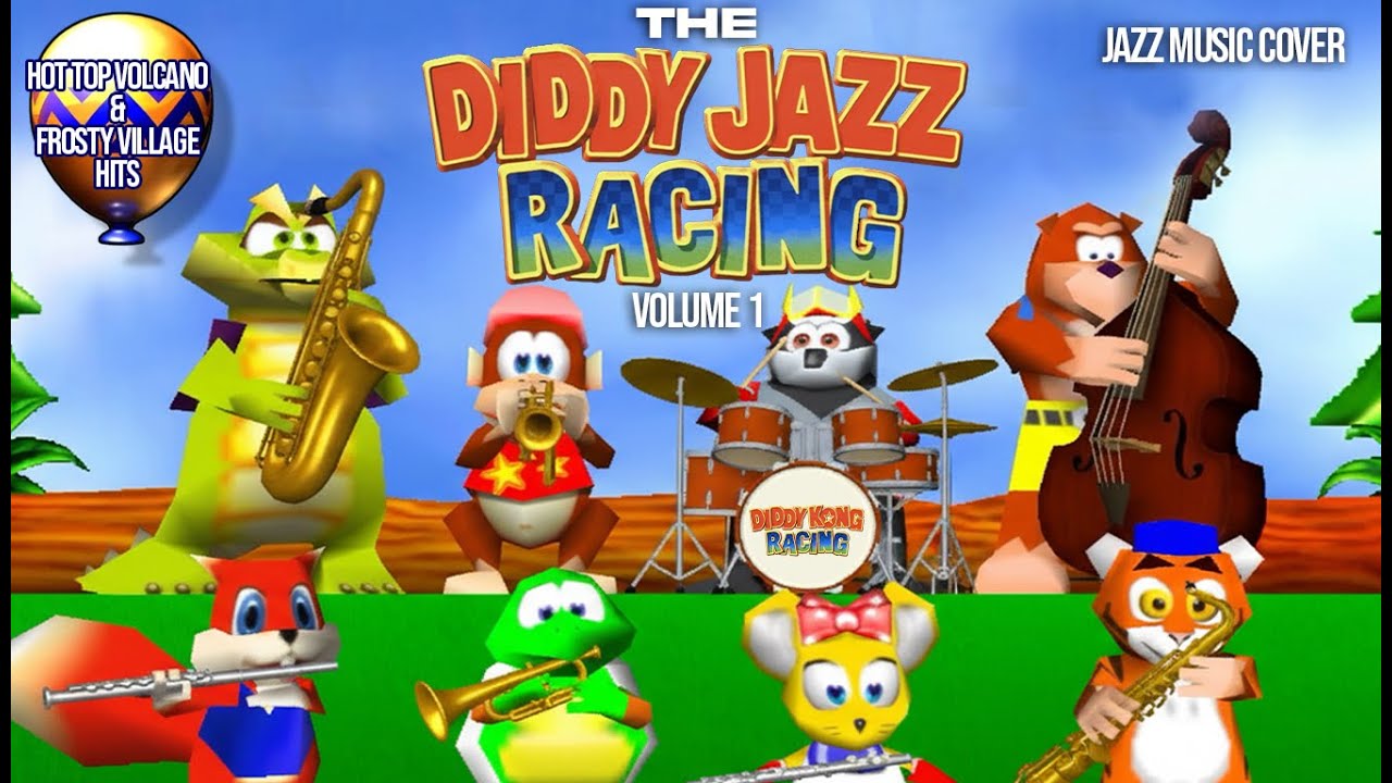 🎵DIDDY JAZZ RACING VOL.1 BEST SONGS (Diddy Kong Racing 64 jazz music cover)