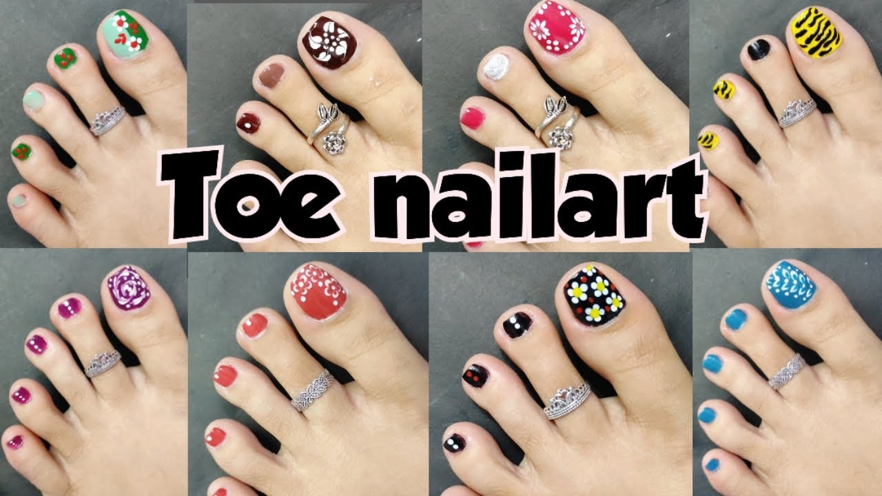 Toe nailart at home || Easy toe nailart ideas || toe nailart for beginners || nailart design