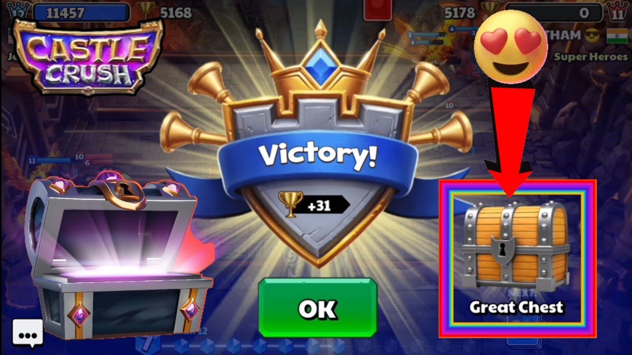 Wow 😲 I Got Great Chest! Castle Crush 