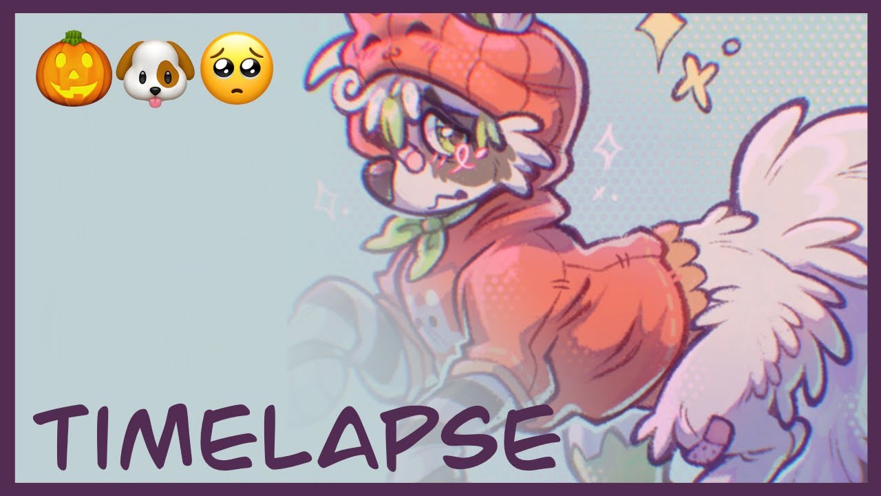 Sad Pumpkin Doggo - Timelapse | Furry OC