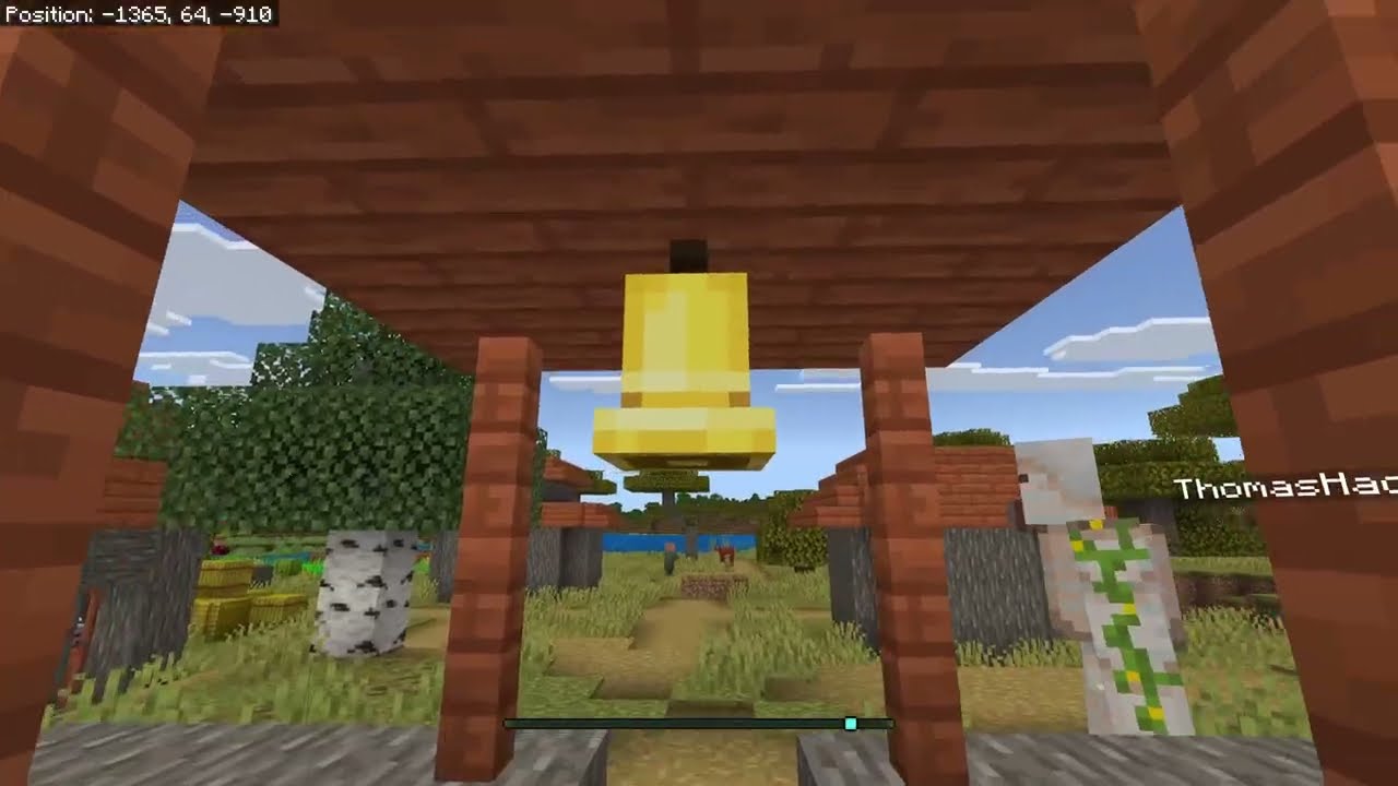 Having a friend try to find the secret bases that I built in Minecraft