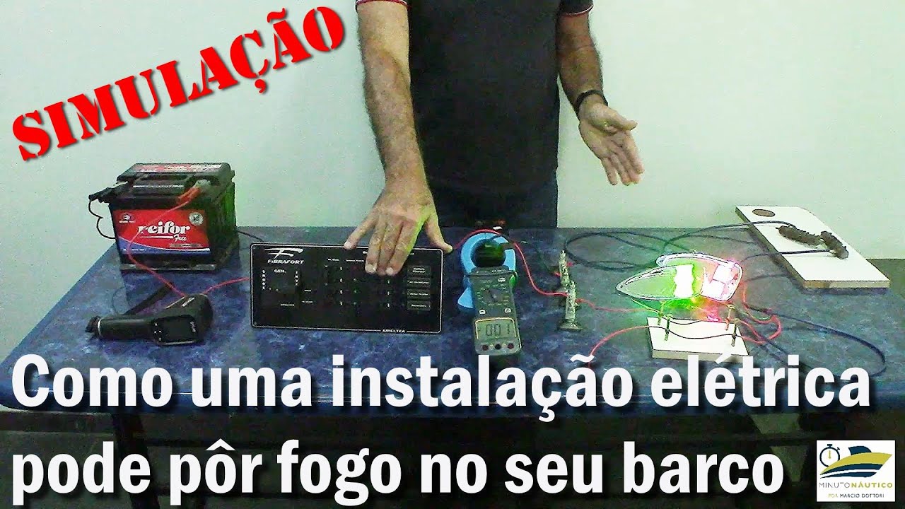 Como uma instalação elétrica pode pôr fogo no barco - Minuto Náutico - Marcio Dottori - Vídeo 358