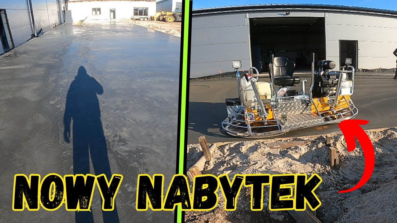 Wylewka przed halą z nowym nabytkiem.