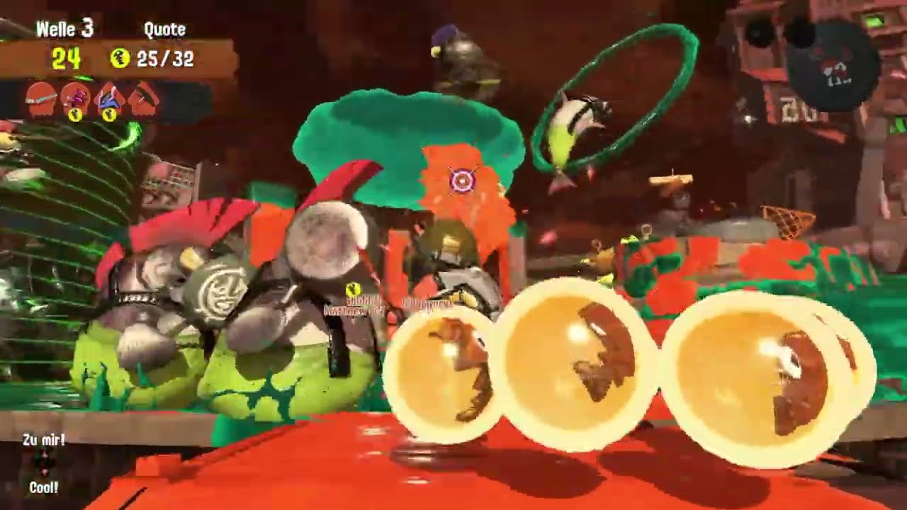 Splatoon 3, Salmon Run, Challenge, Sastrugi, 58 Golden Scales so far.