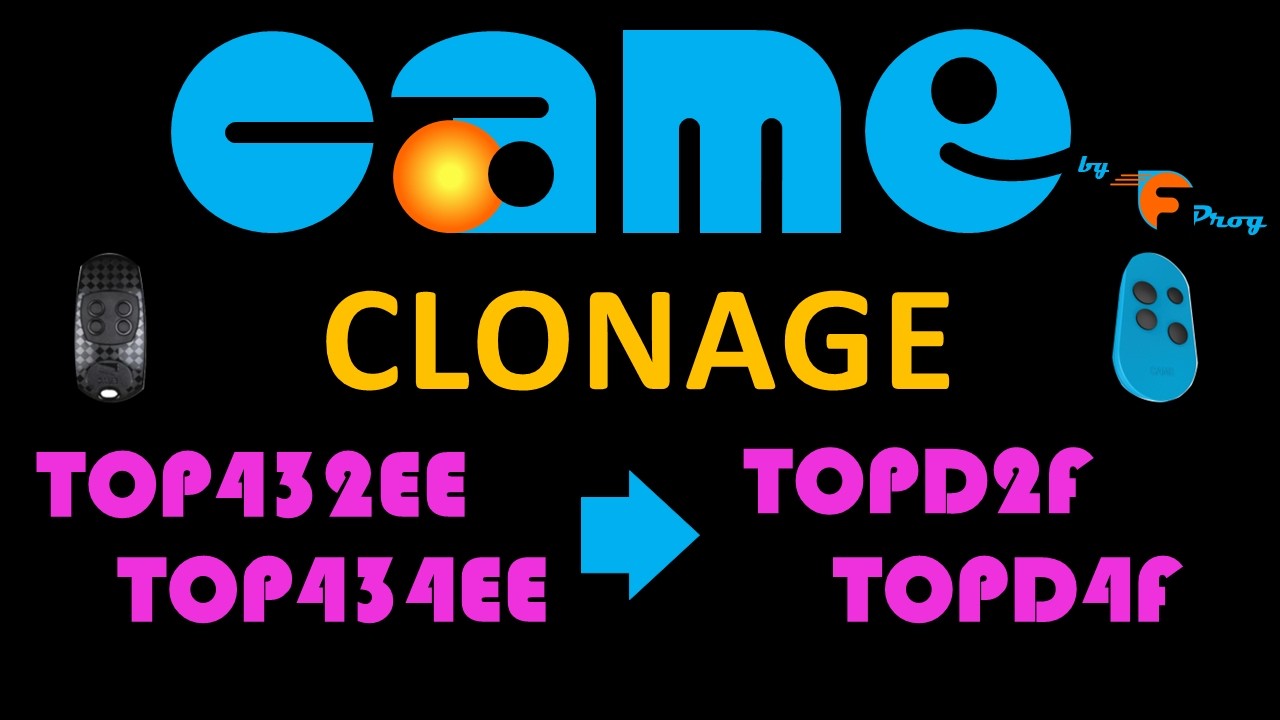 Comment copier une télécommande TOP432EE ou TOP434EE vers TOPD2F ou TOPD4F CAME