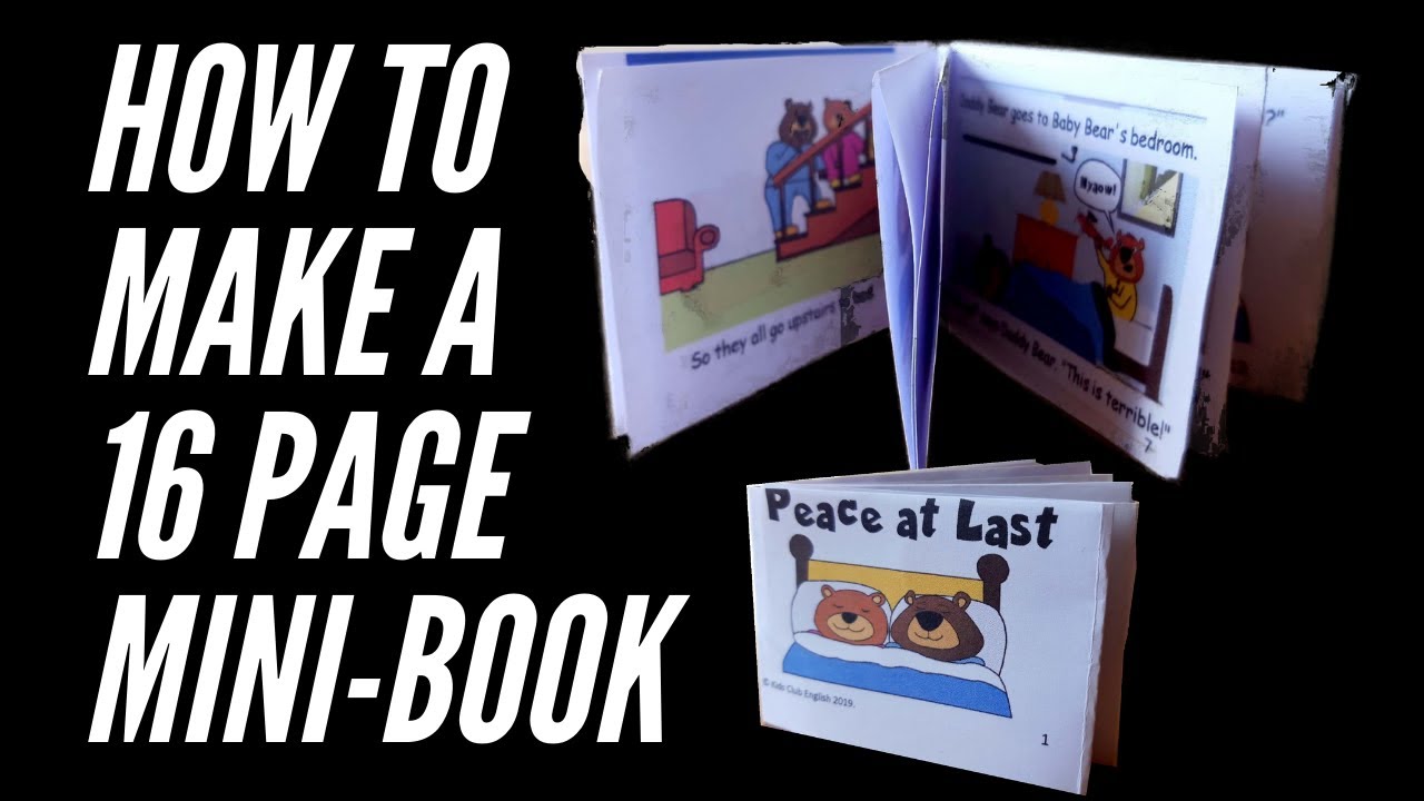 How to make a 16 page mini book