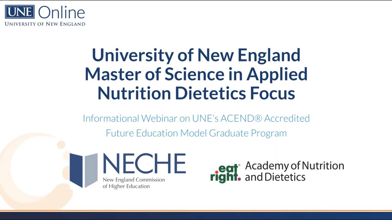 UNE Online, Dietetics Focus Area